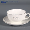 Wiederverwendbare Kaffeetasse mit Deckel, Espresso Bone China Kaffeetasse und Untertasse